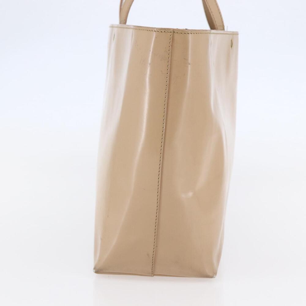 PRADA Tote Bag Enamel Beige Auth BA6491 - Picture 4 of 16